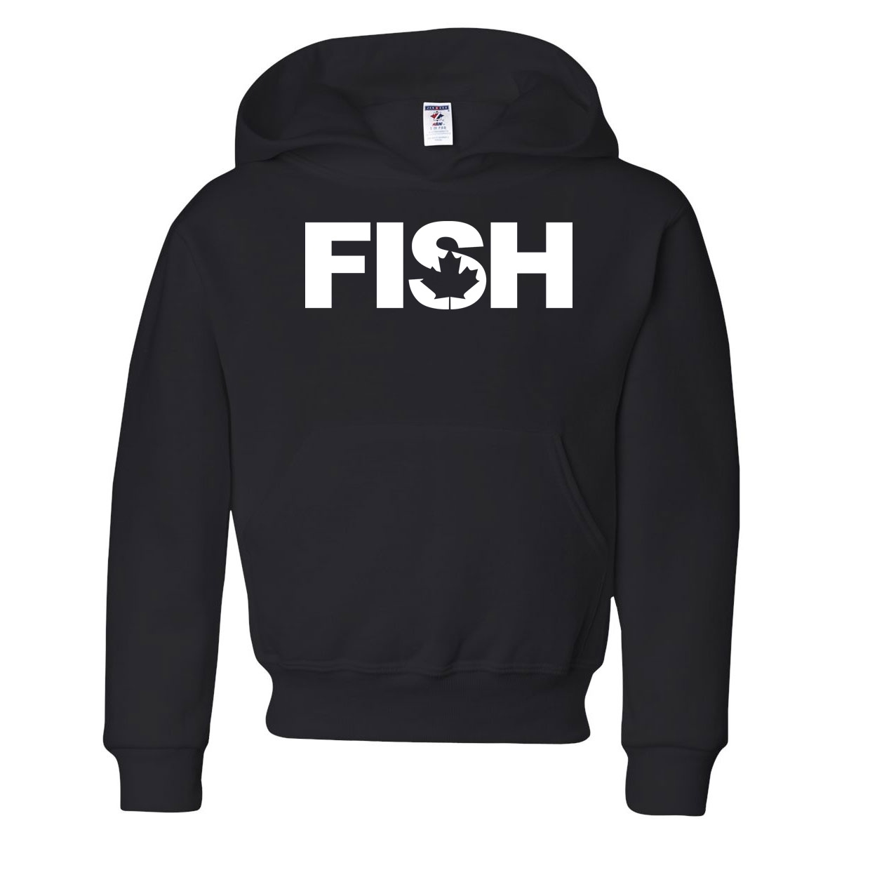 Fish Canada Classic Youth Sweatshirt Black (White Logo)