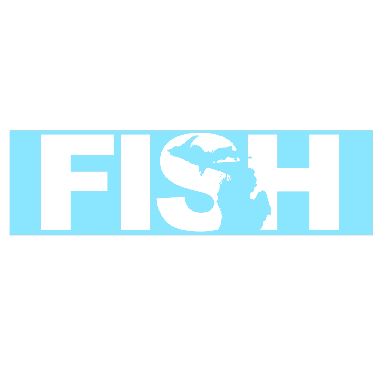Fish Michigan Classic Decal (White Logo)