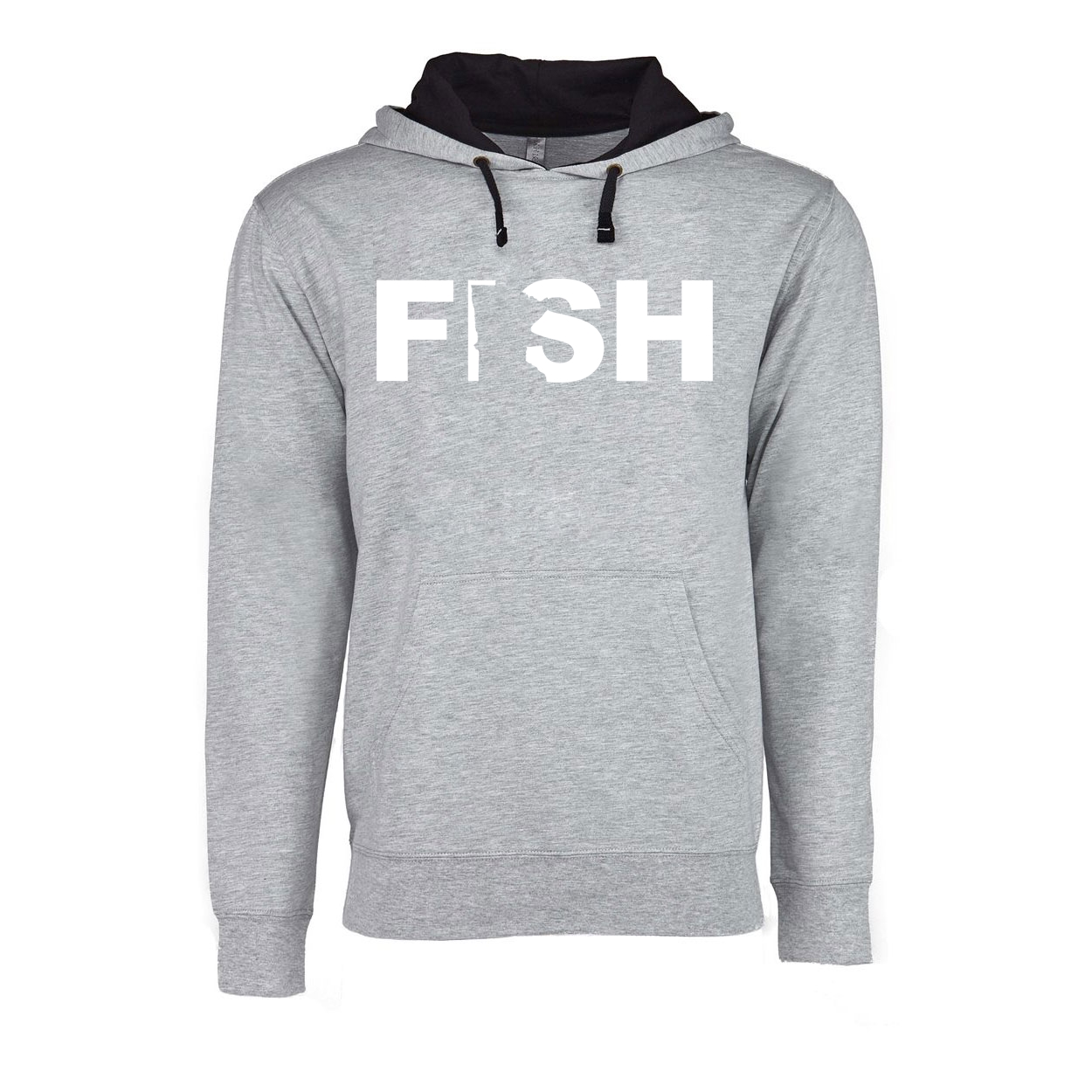 Fish Minnesota Classic Lightweight Sweatshirt Heather Gray/Black (White Logo)