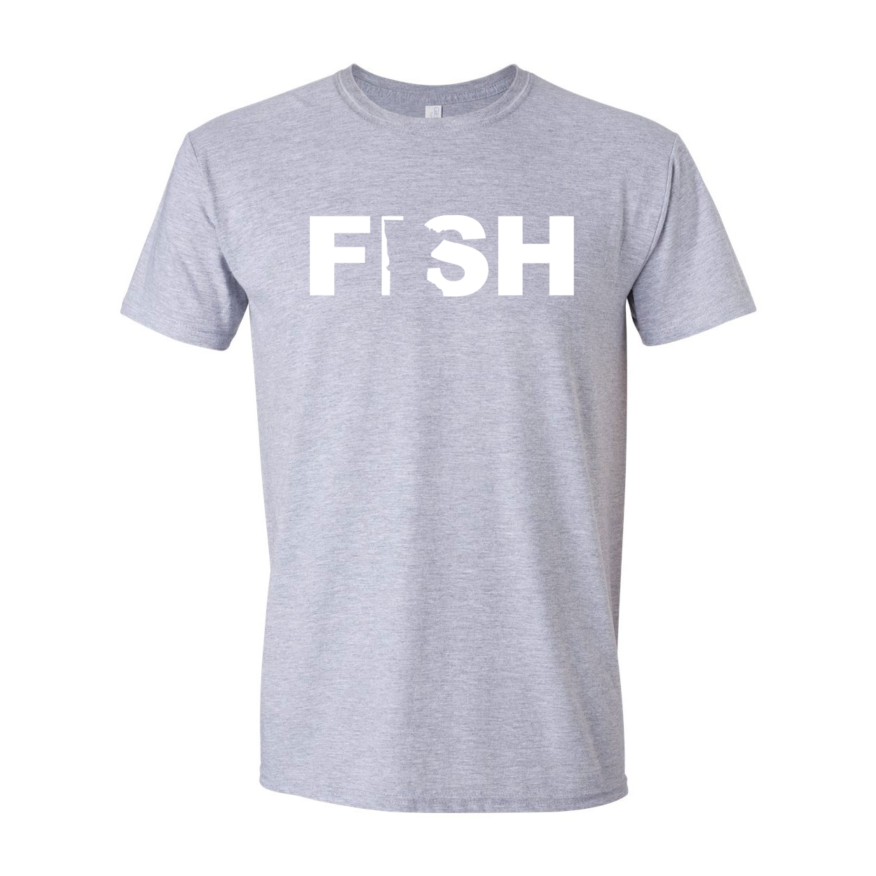 Fish Minnesota Classic T-Shirt Sport Gray (White Logo)