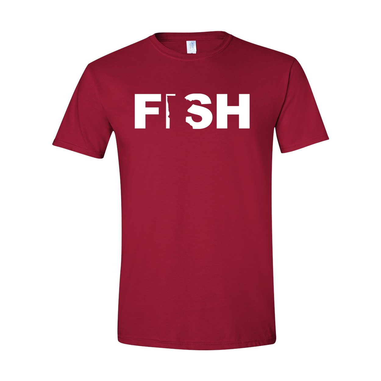 Fish Minnesota Classic T-Shirt Cardinal Red (White Logo)