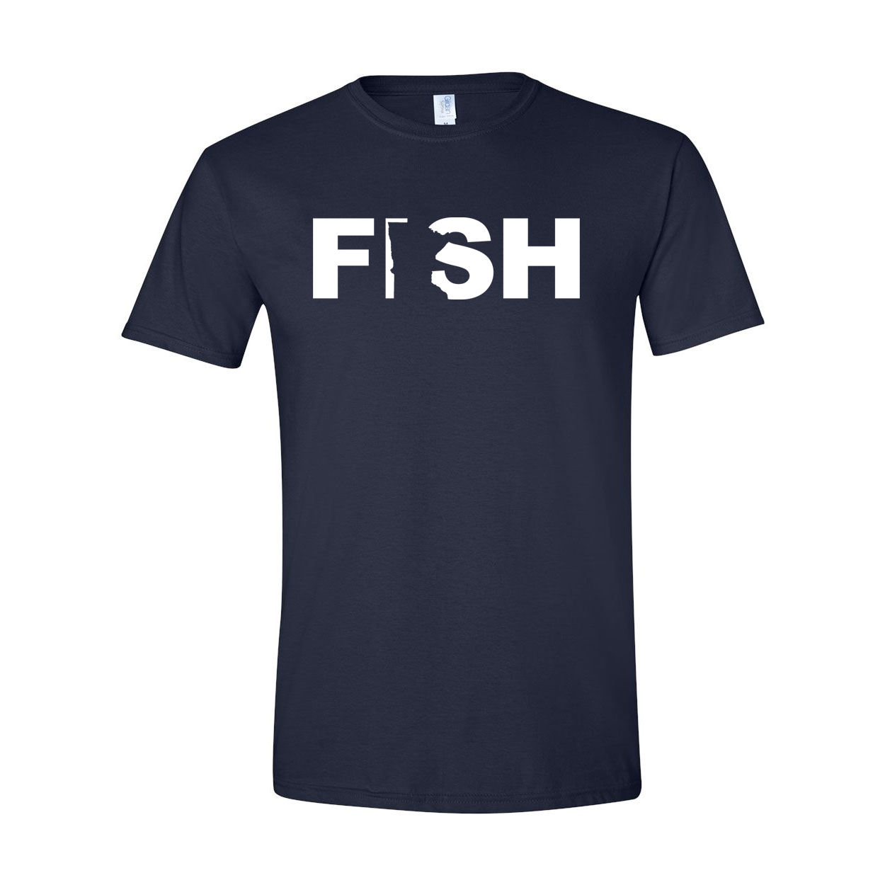 Fish Minnesota Classic T-Shirt Navy (White Logo)