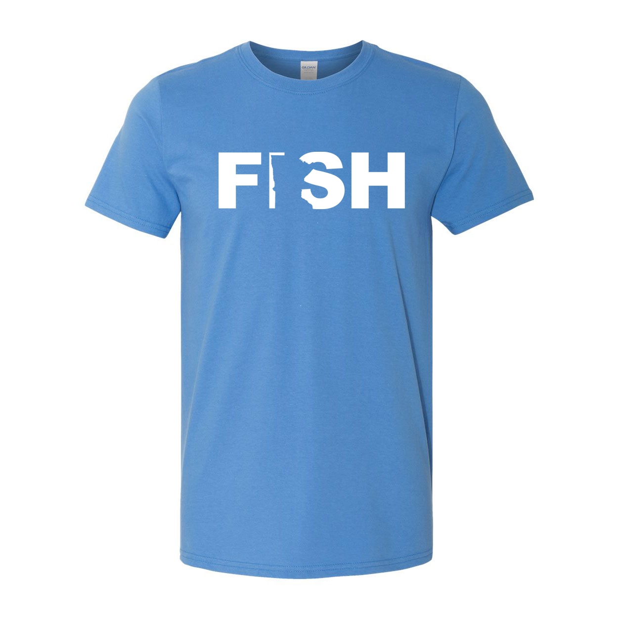 Fish Minnesota Classic T-Shirt Iris Blue (White Logo)