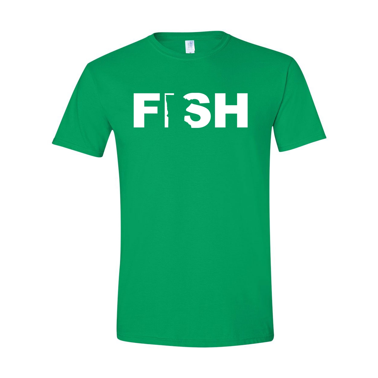 Fish Minnesota Classic T-Shirt Irish Green (White Logo)