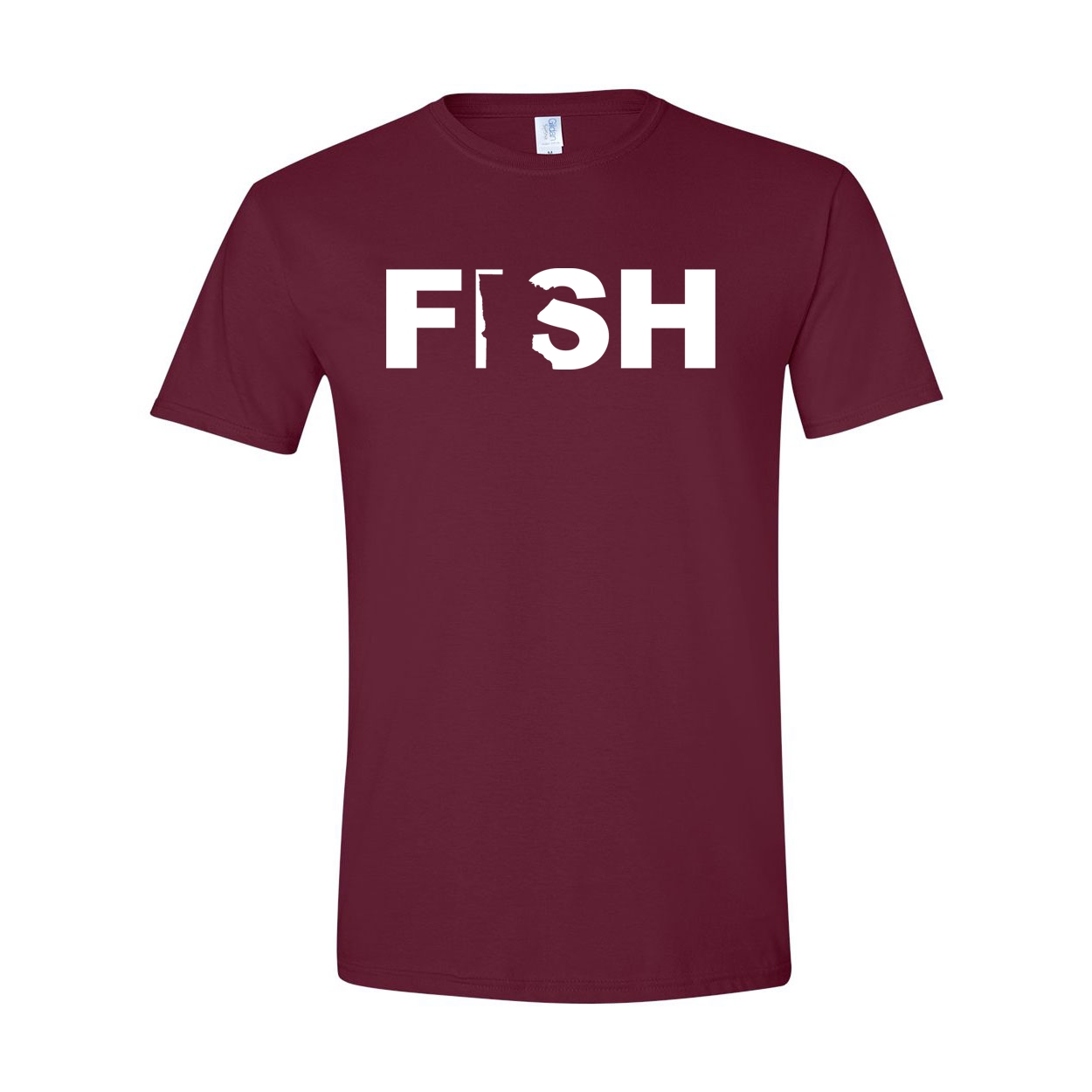 Fish Minnesota Classic T-Shirt Maroon (White Logo)