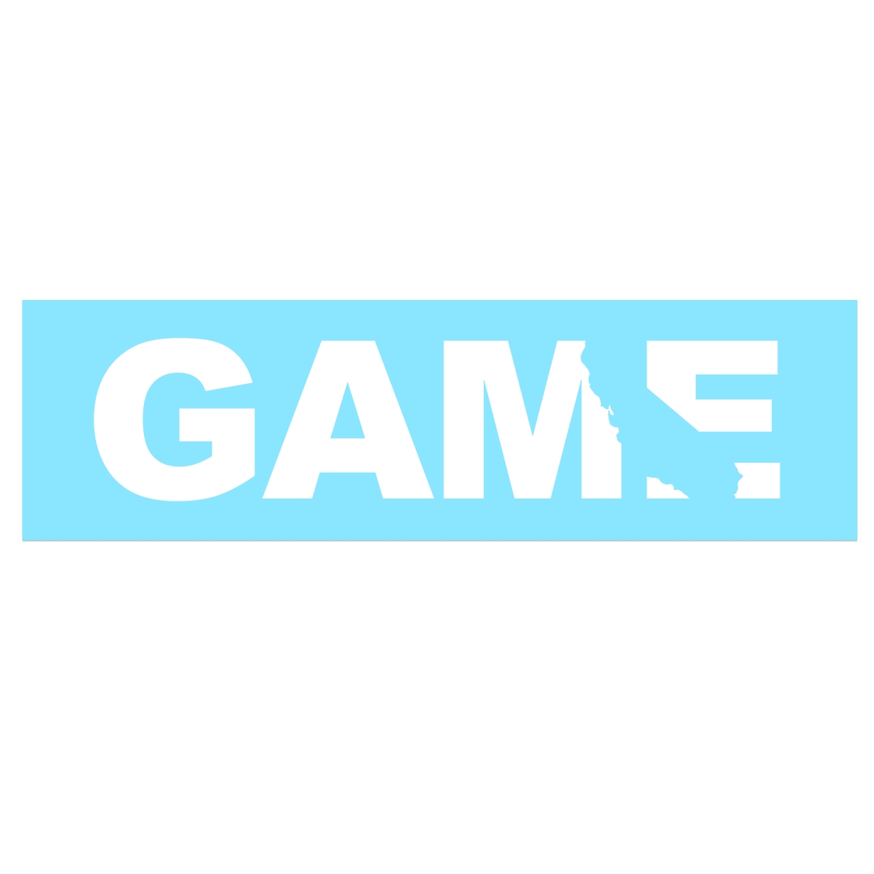 Game California Classic Decal (White Logo)