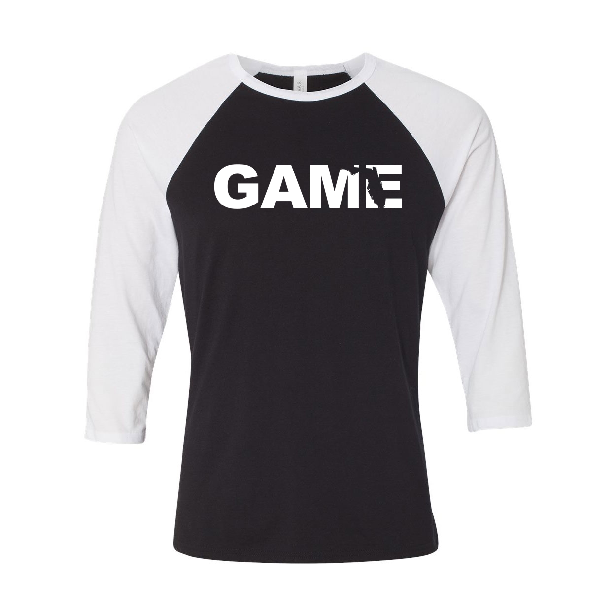 Game Florida Classic Raglan Shirt Black/White (White Logo)