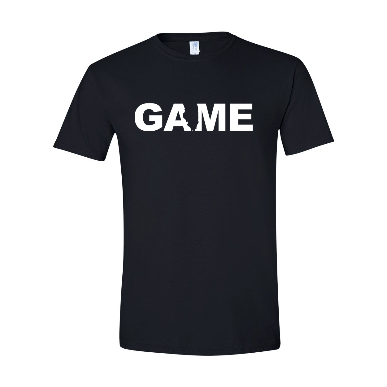Game Illinois Classic T-Shirt Black (White Logo)