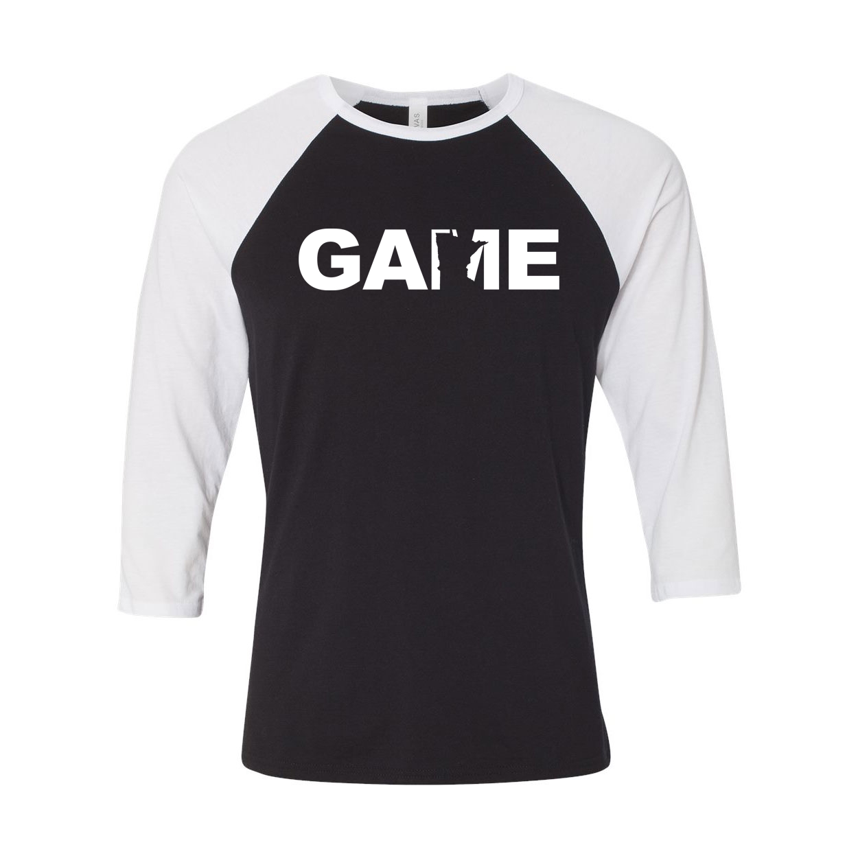 Game Minnesota Classic Raglan Shirt Black/White (White Logo)