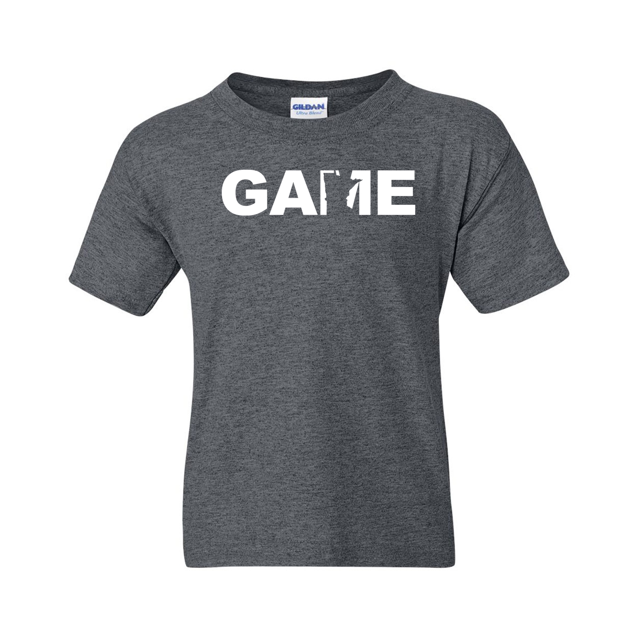 Game Minnesota Classic Youth T-Shirt Dark Heather Gray (White Logo)