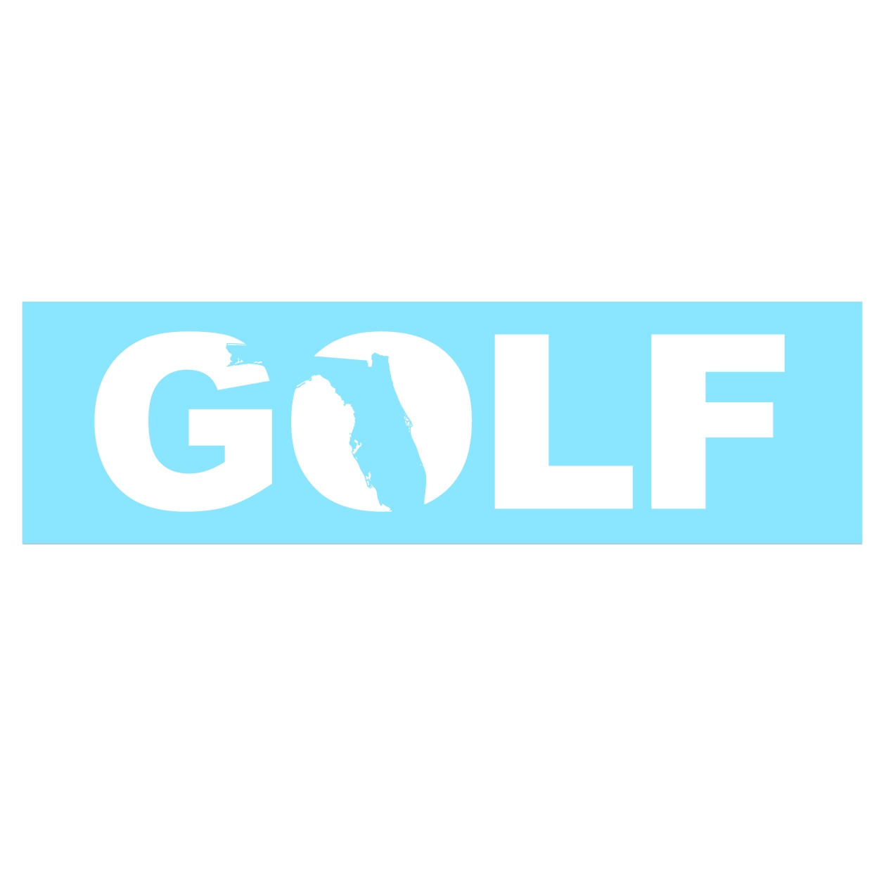 Golf Florida Classic Decal (White Logo)