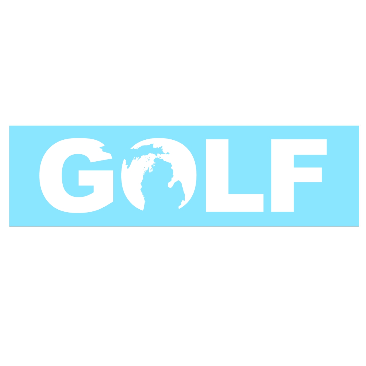 Golf Michigan Classic Decal (White Logo)