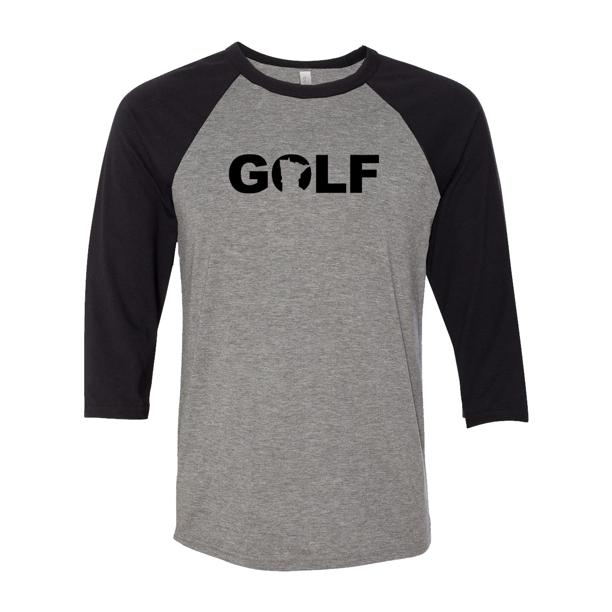 Golf Minnesota Classic Premium Raglan Shirt Gray (Black Logo)