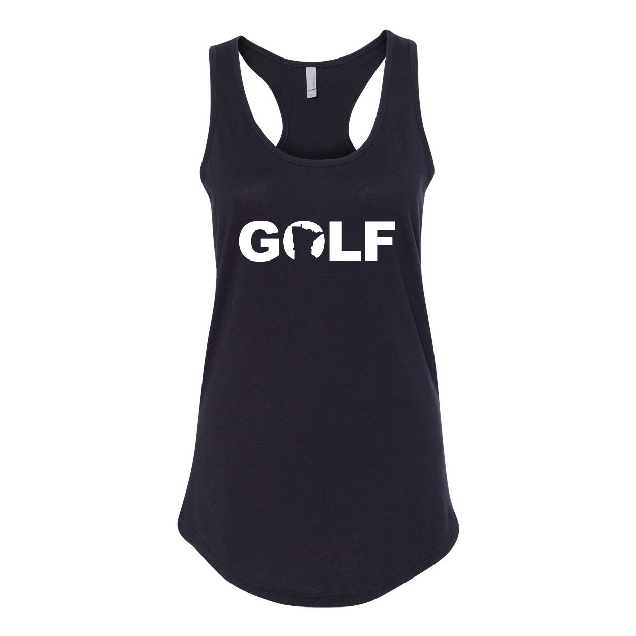 Golf Minnesota Classic Women's Racerback Tank Top Black (White Logo)