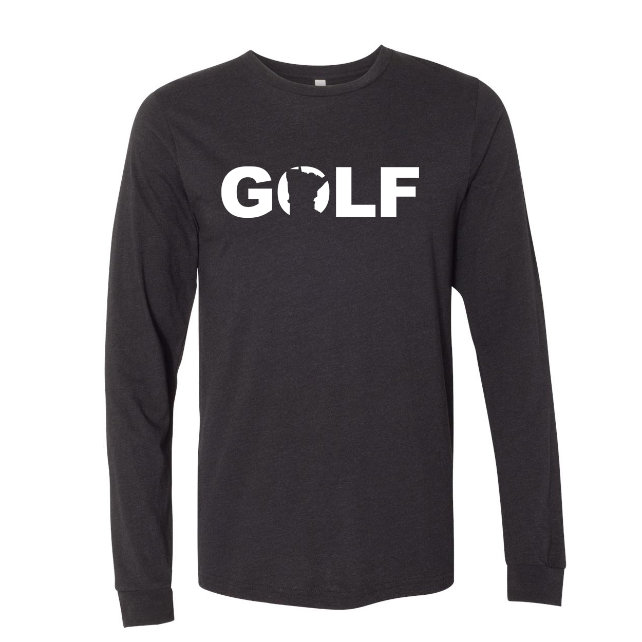 Golf Minnesota Classic Premium Long Sleeve T-Shirt Black (White Logo)