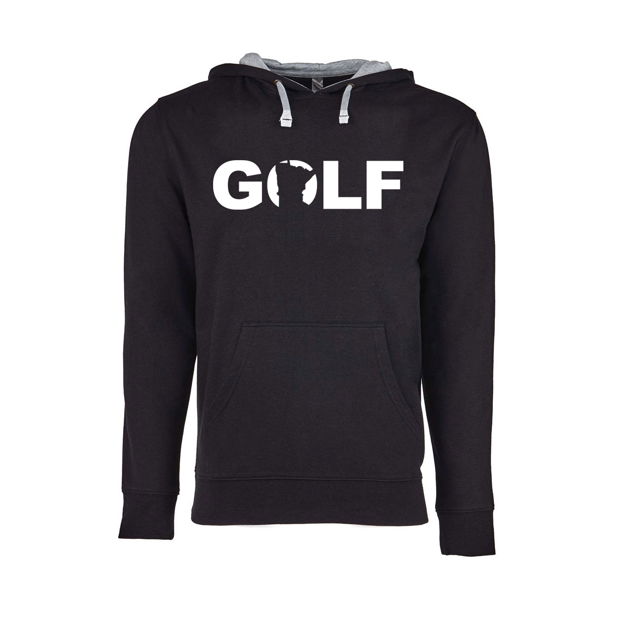 Golf Minnesota Classic Lightweight Sweatshirt Black/Heather Gray (White Logo)