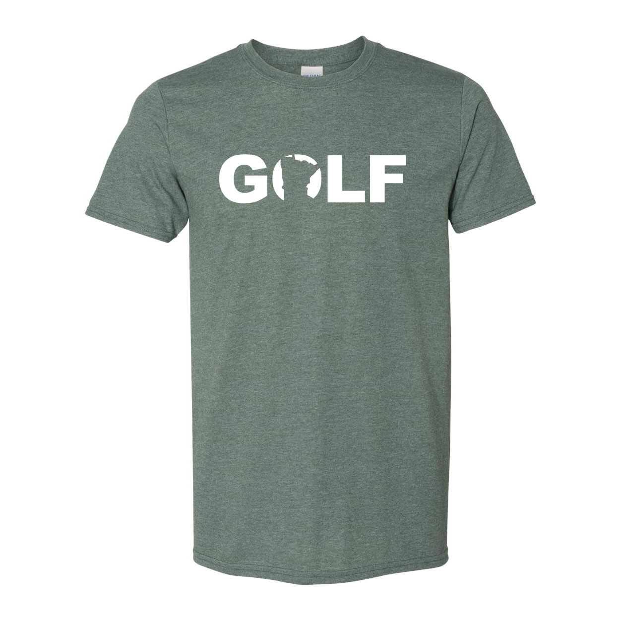 Golf Minnesota Classic T-Shirt Heather Military Green (White Logo)