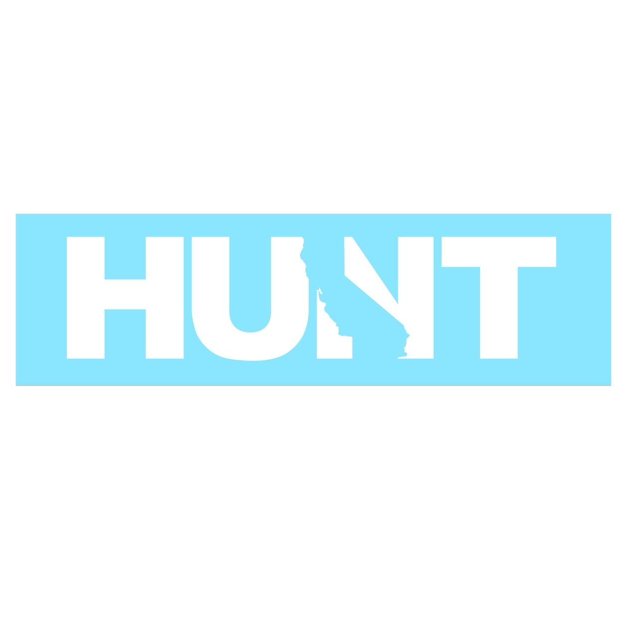 Hunt California Classic Decal (White Logo)