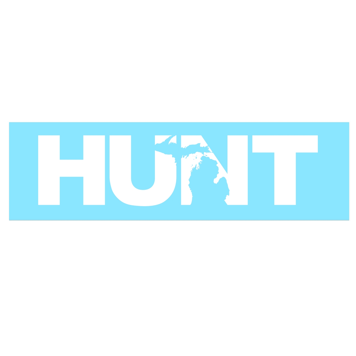 Hunt Michigan Classic Decal (White Logo)