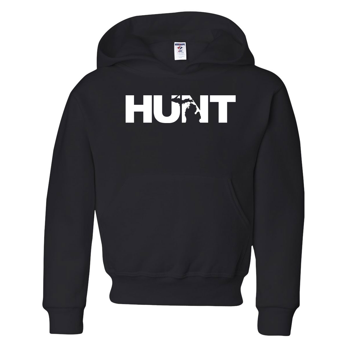Hunt Michigan Classic Youth Sweatshirt Black (White Logo)