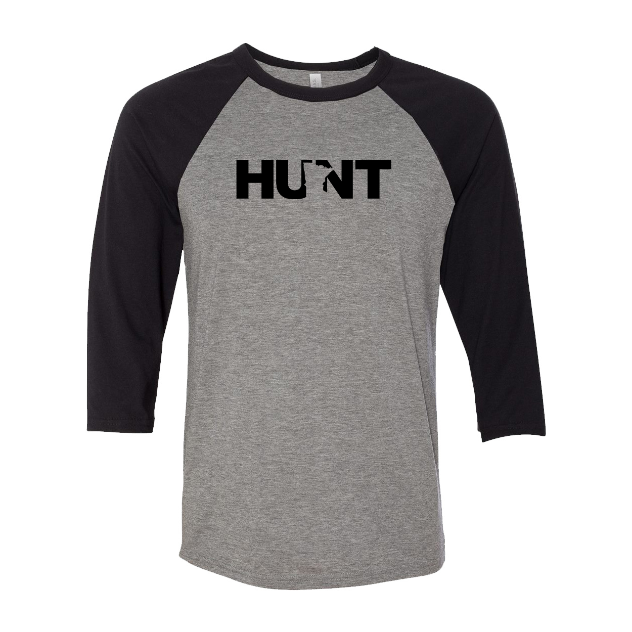 Hunt Minnesota Classic Premium Raglan Shirt Gray (Black Logo)
