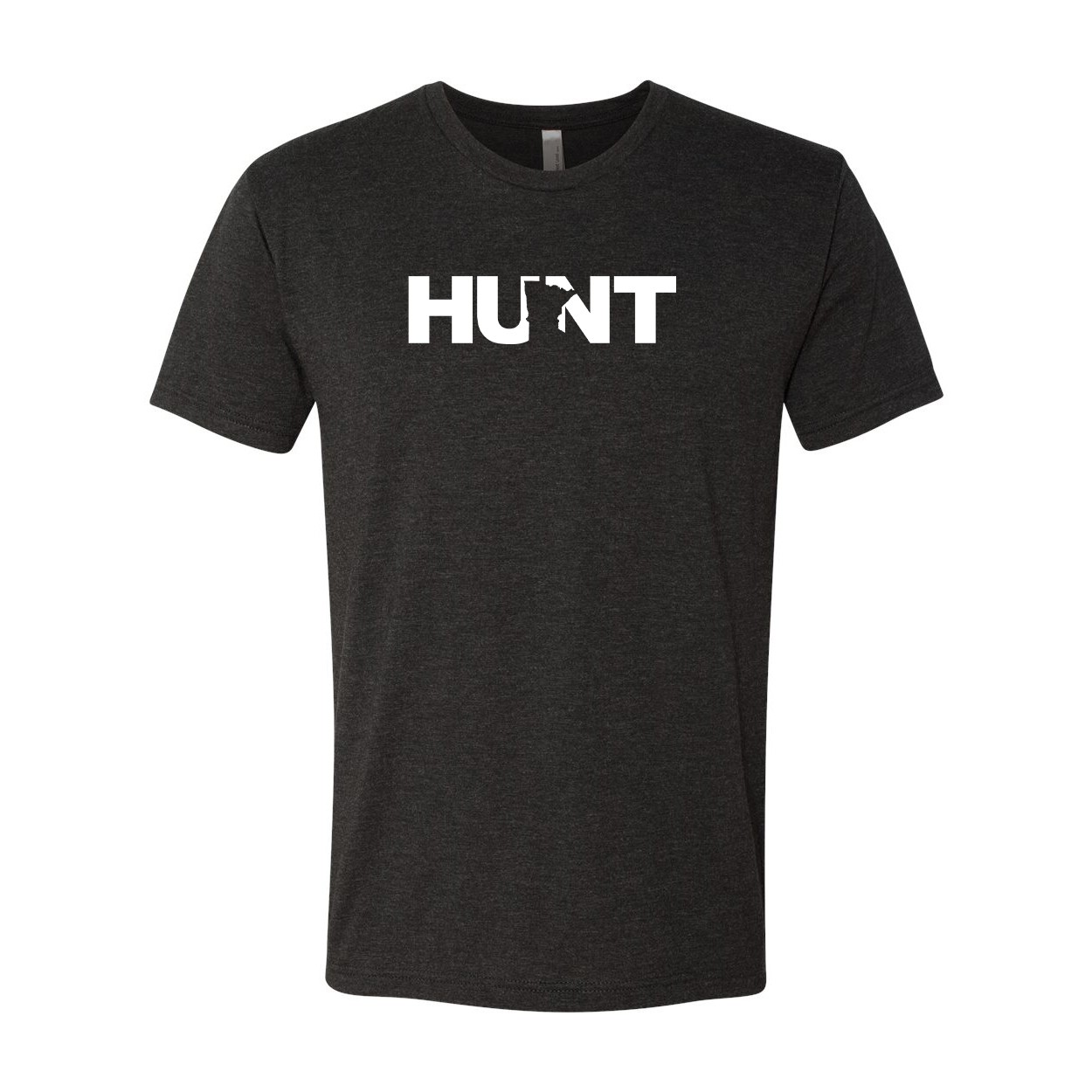 Hunt Minnesota Classic Premium Tri-Blend T-Shirt Vintage Black (White Logo)