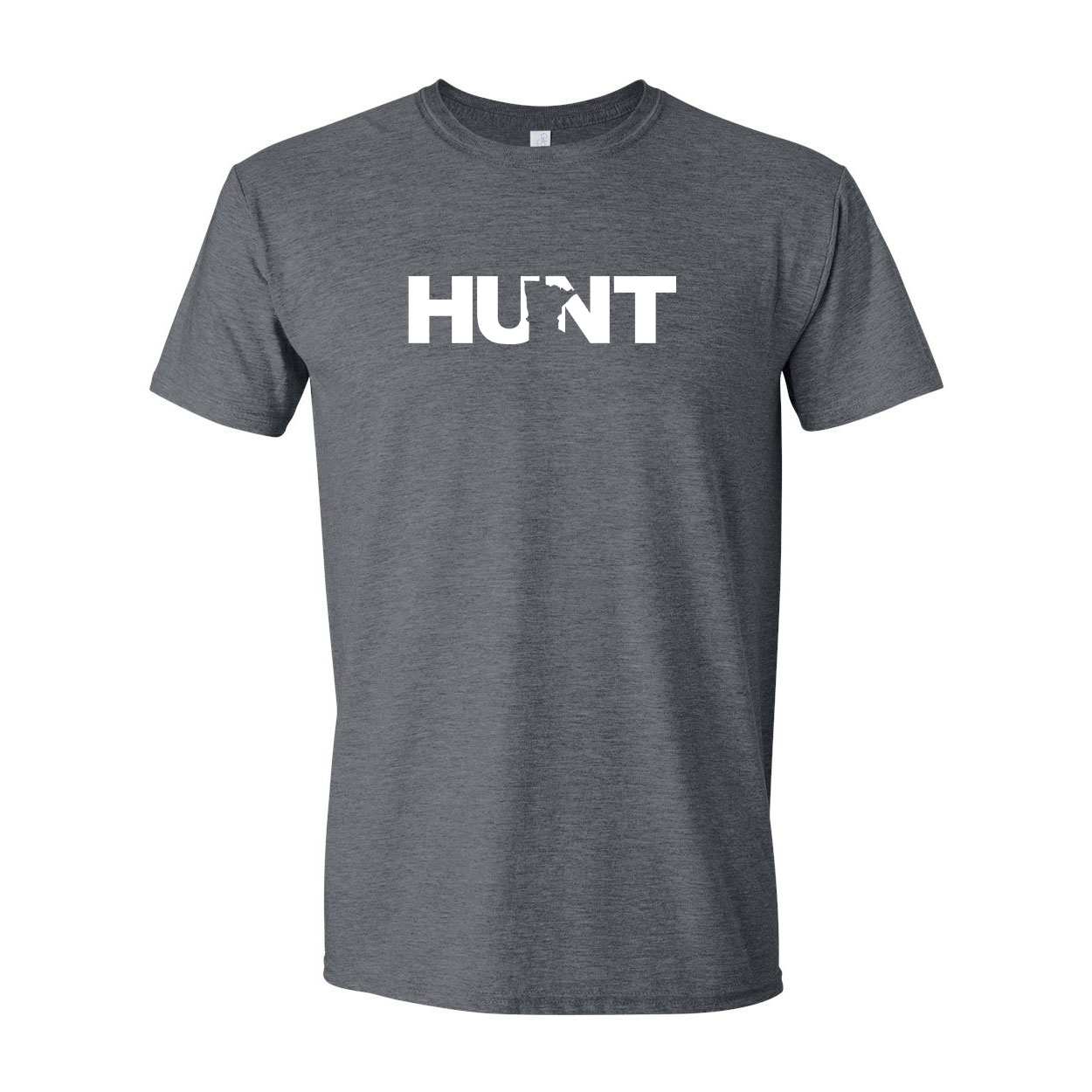 Hunt Minnesota Classic T-Shirt Dark Heather Gray (White Logo)