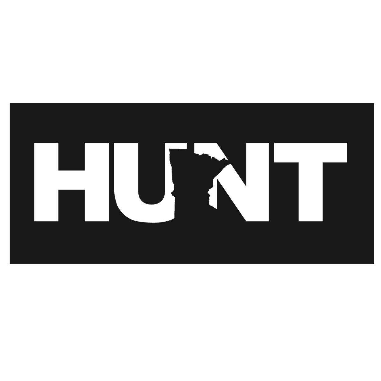 Hunt Minnesota Classic Hardboard Sign (White Logo)