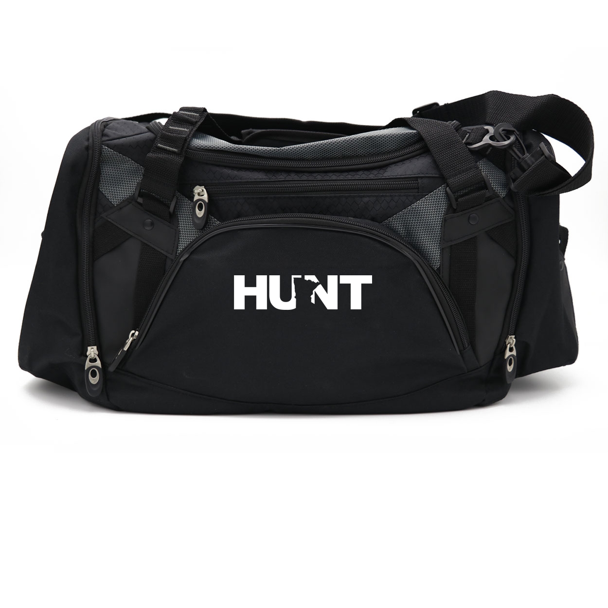 Hunt Minnesota Classic Pro Duffel Bag Black/Gray (White Logo)