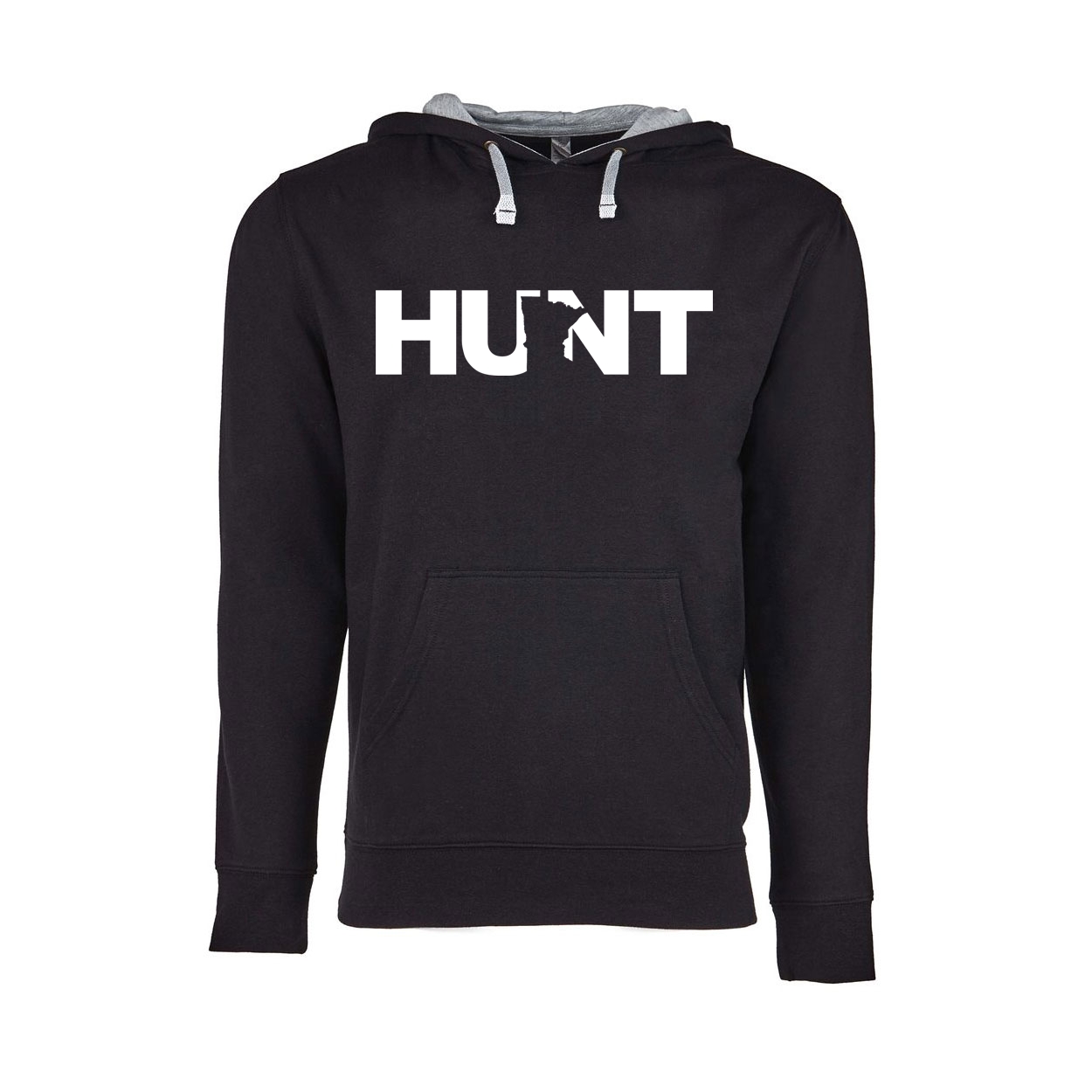 Hunt Minnesota Classic Lightweight Sweatshirt Black/Heather Gray (White Logo)