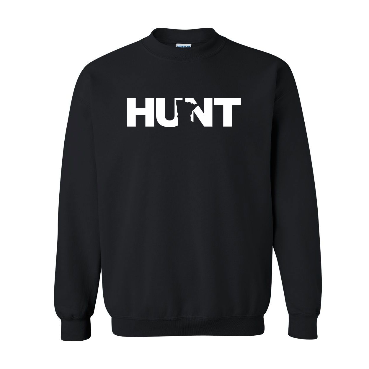 Hunt Minnesota Classic Crewneck Sweatshirt Black (White Logo)