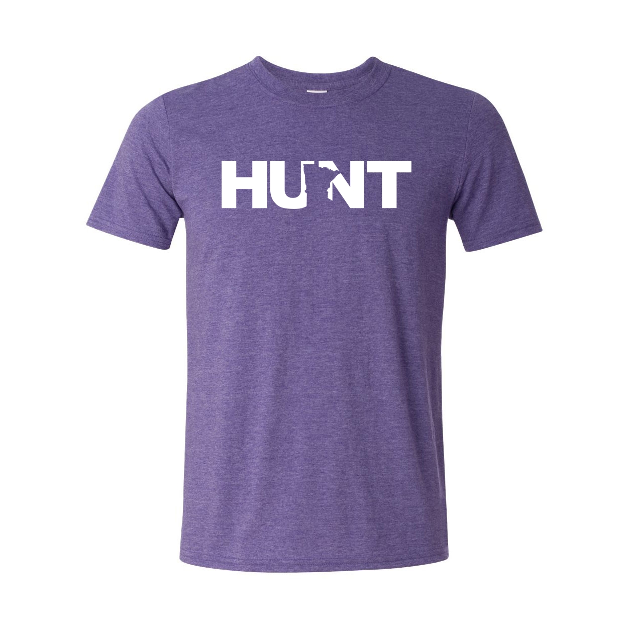 Hunt Minnesota Classic T-Shirt Heather Purple (White Logo)