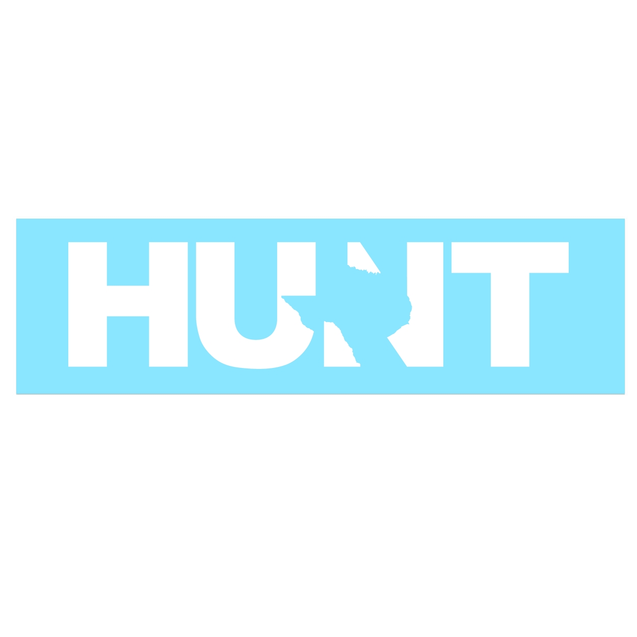 Hunt Texas Classic Decal (White Logo)