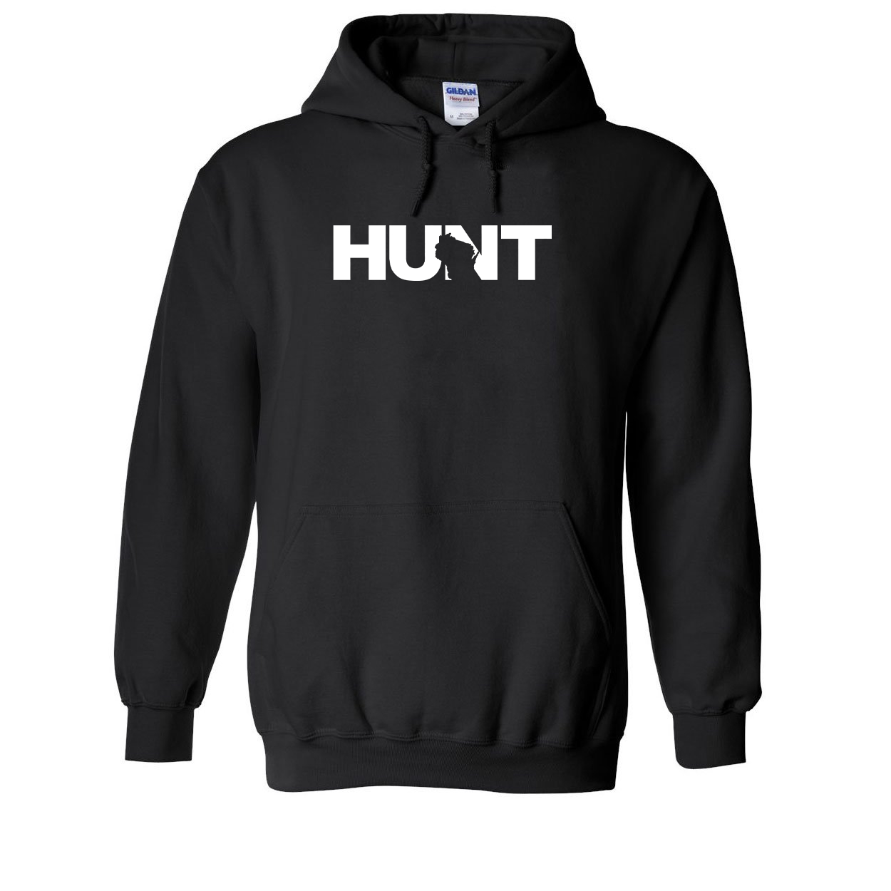 Hunt Wisconsin Classic Sweatshirt Black (White Logo)
