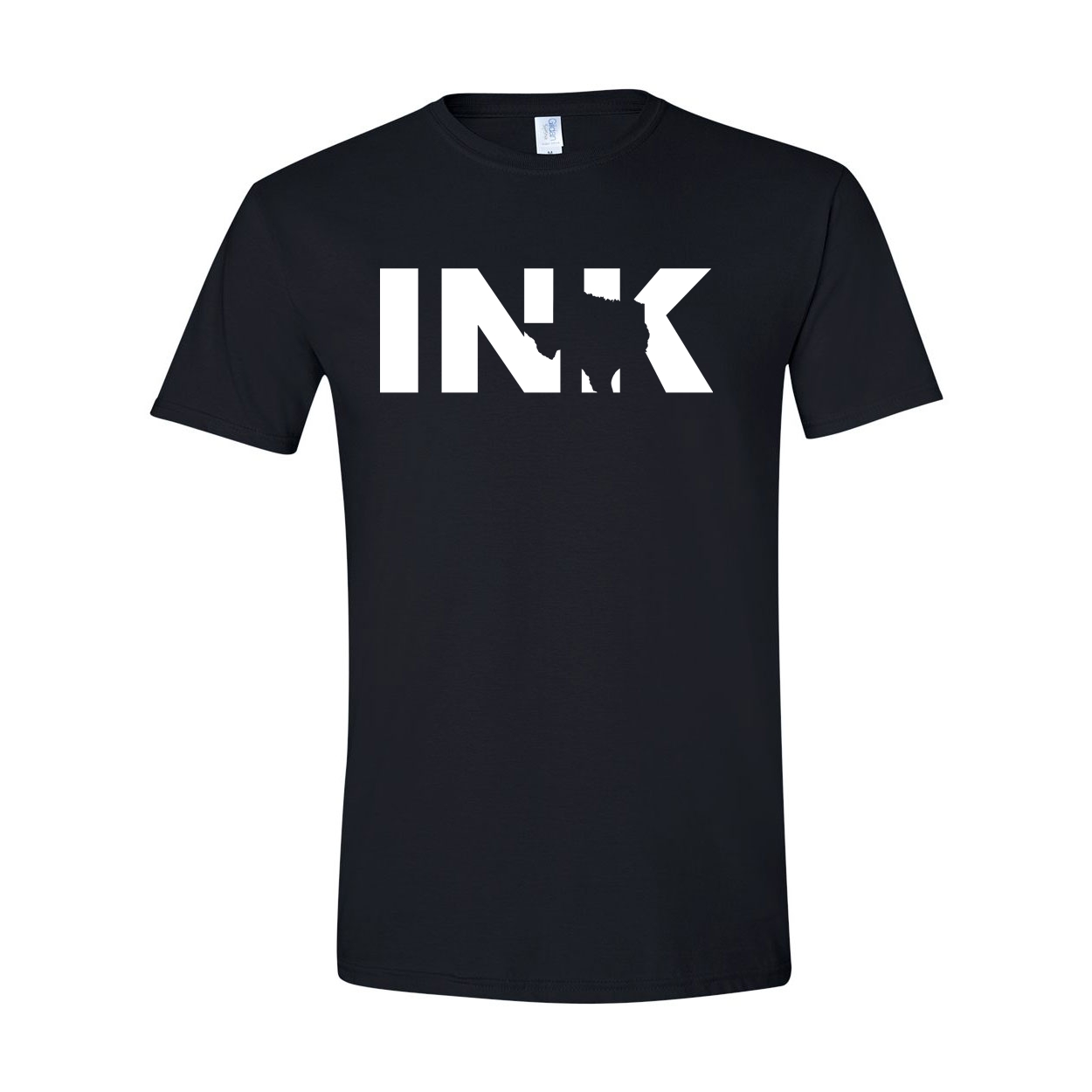 Ink Texas Classic T-Shirt Black (White Logo)