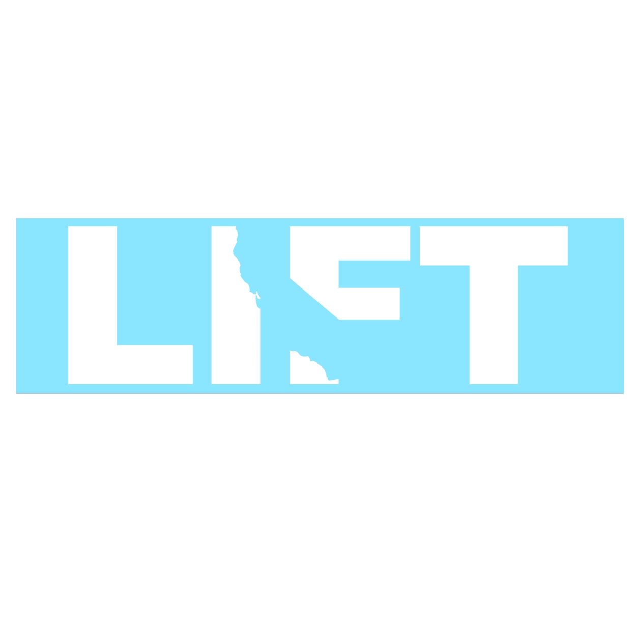 Lift California Classic Decal (White Logo)