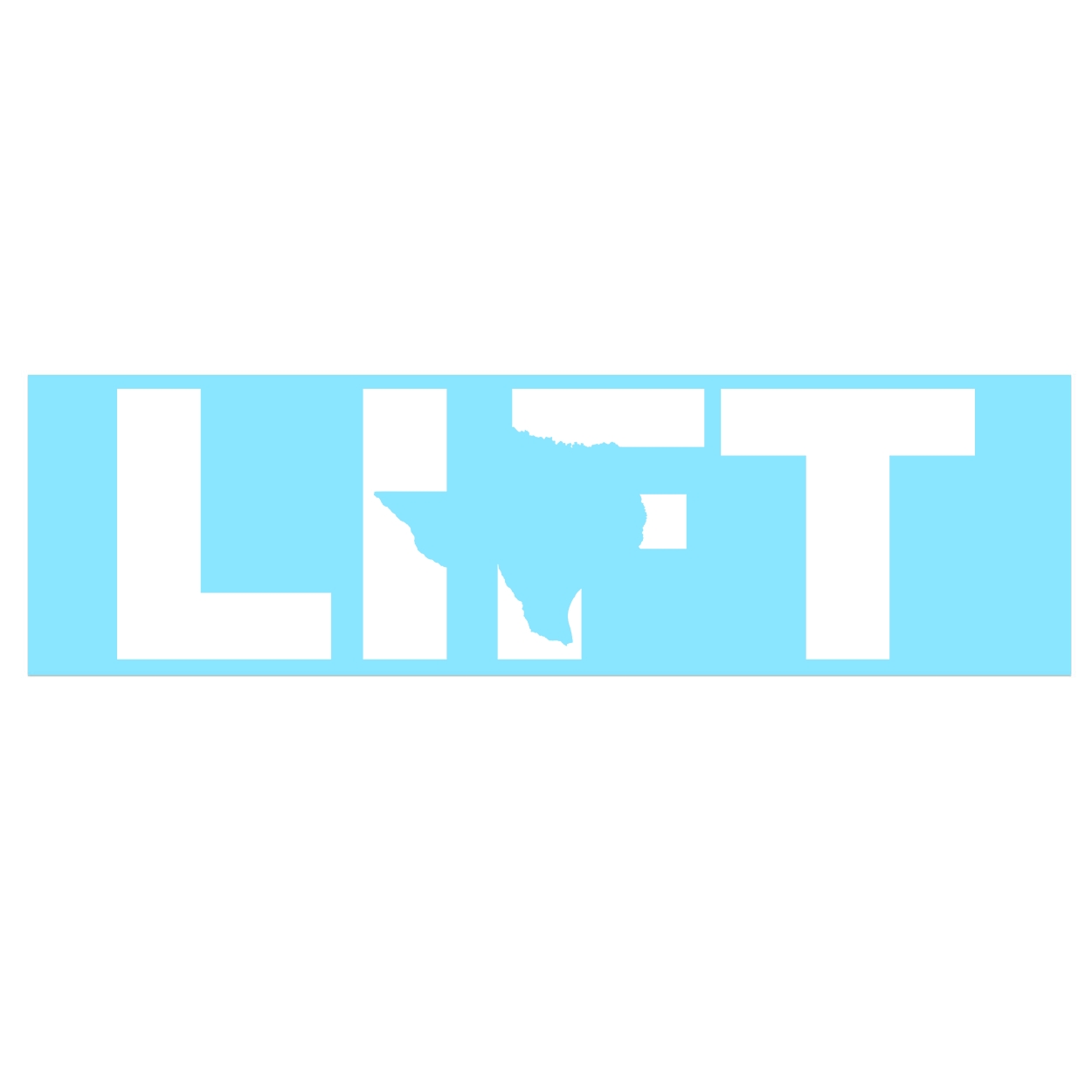 Lift Texas Classic Decal (White Logo)