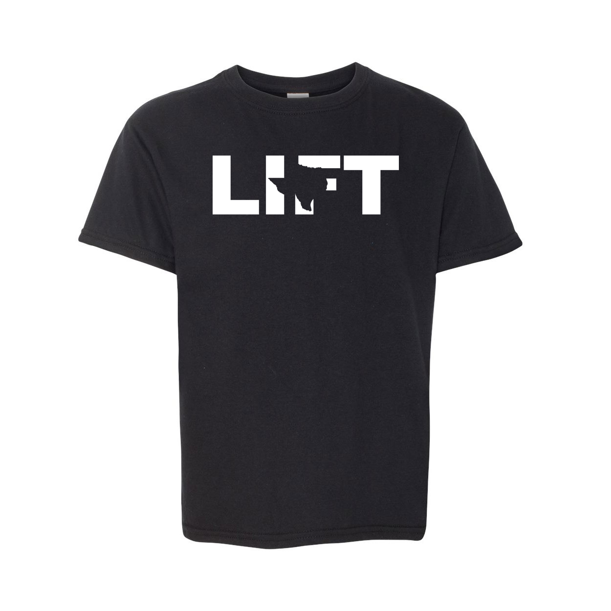 Lift Texas Classic Youth T-Shirt Black (White Logo)