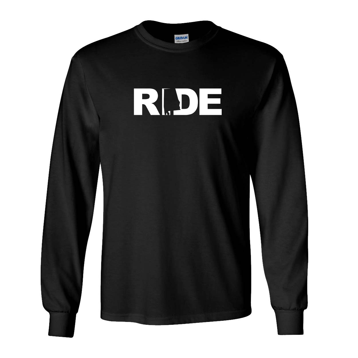 Ride Alabama Classic Long Sleeve T-Shirt Black (White Logo)
