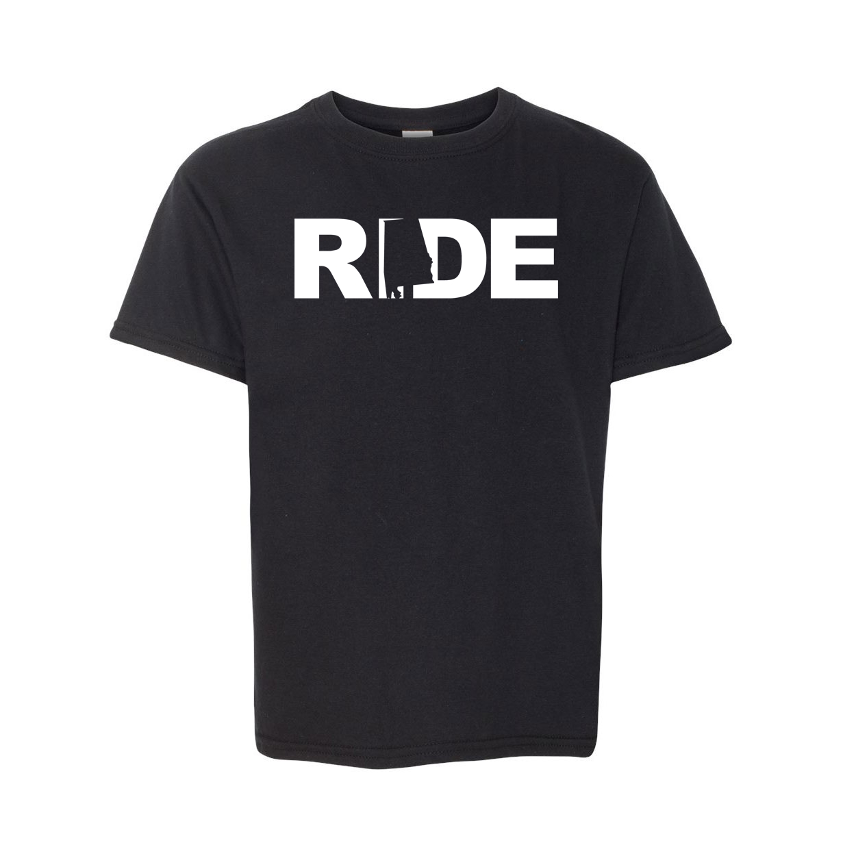 Ride Alabama Classic Youth T-Shirt Black (White Logo)