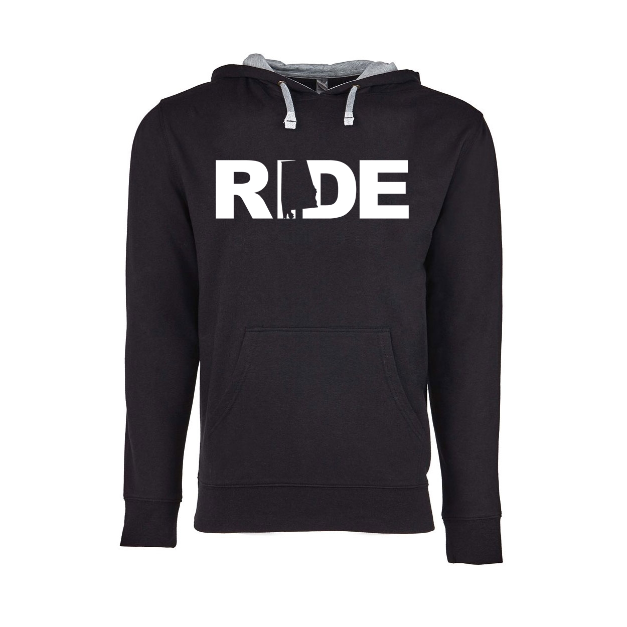 Ride Alabama Classic Lightweight Sweatshirt Black/Heather Gray (White Logo)