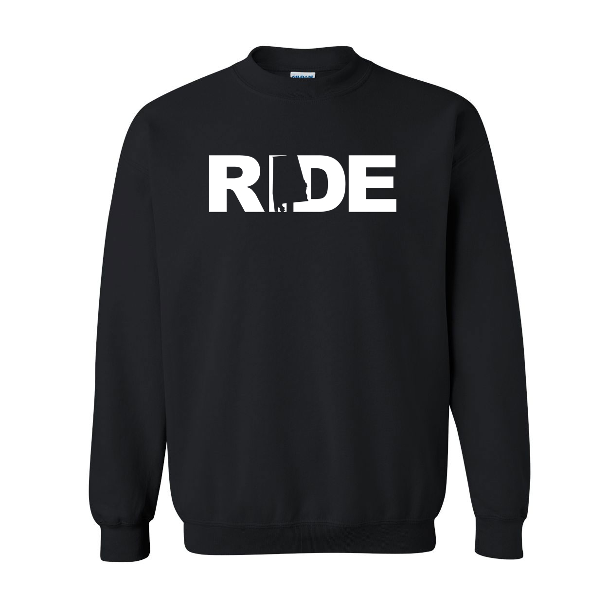 Ride Alabama Classic Crewneck Sweatshirt Black (White Logo)