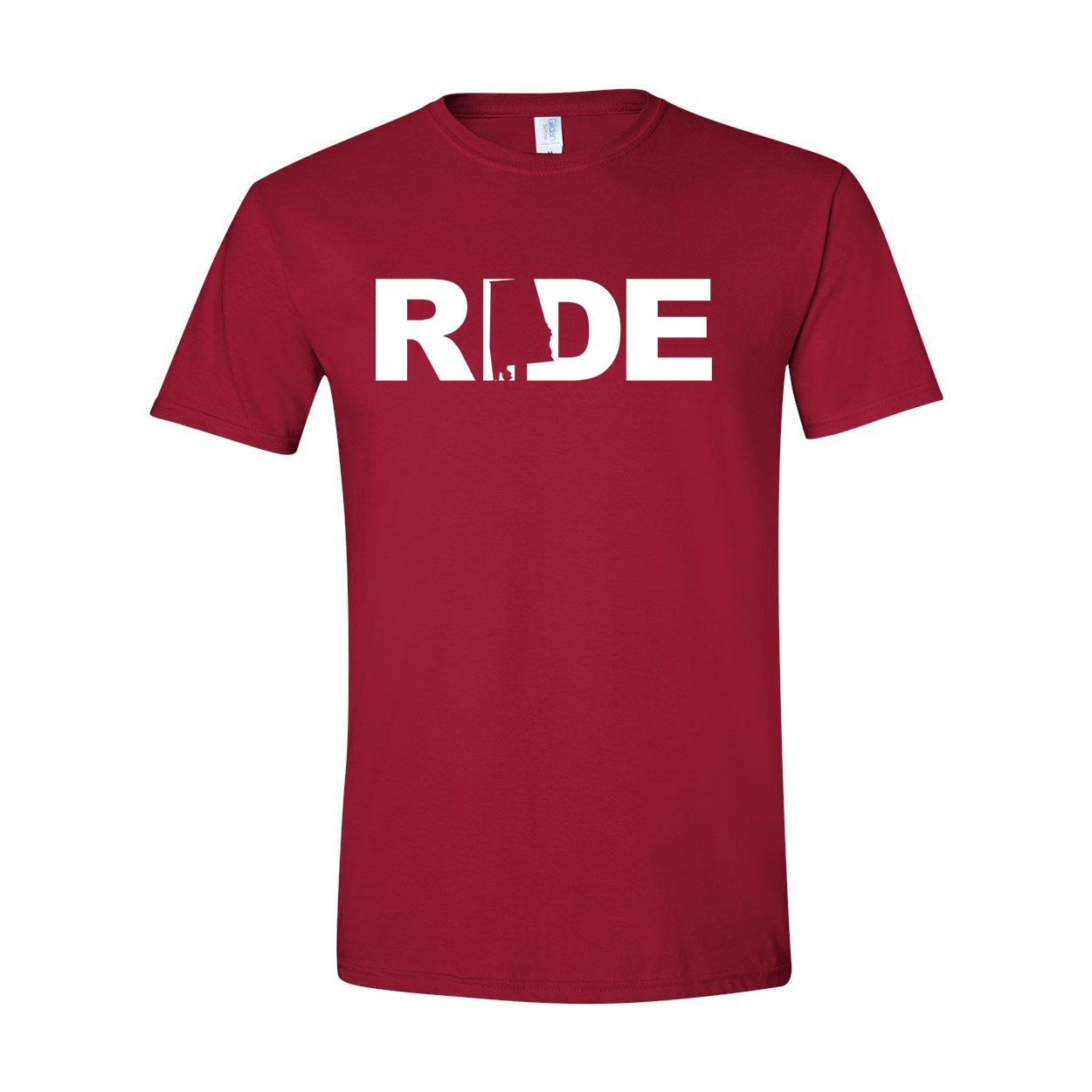 Ride Alabama Classic T-Shirt Cardinal Red (White Logo)