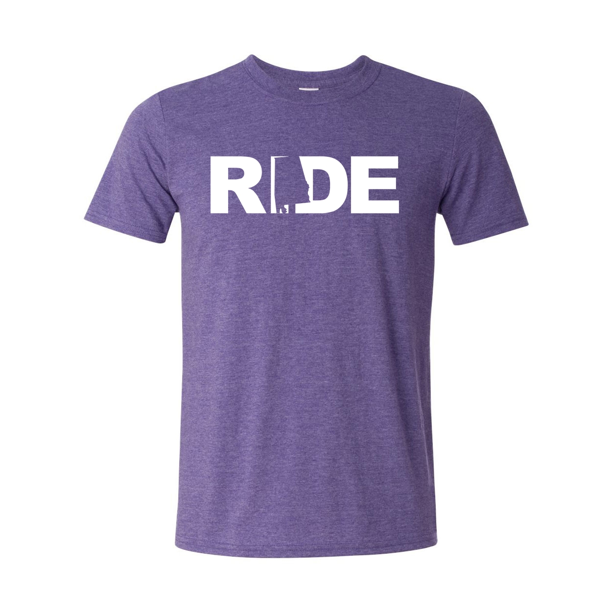 Ride Alabama Classic T-Shirt Heather Purple (White Logo)