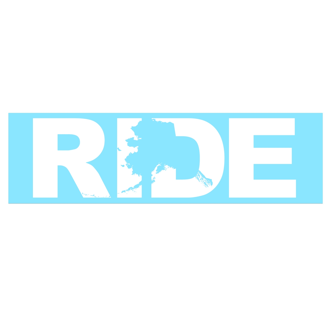 Ride Alaska Classic Decal (White Logo)
