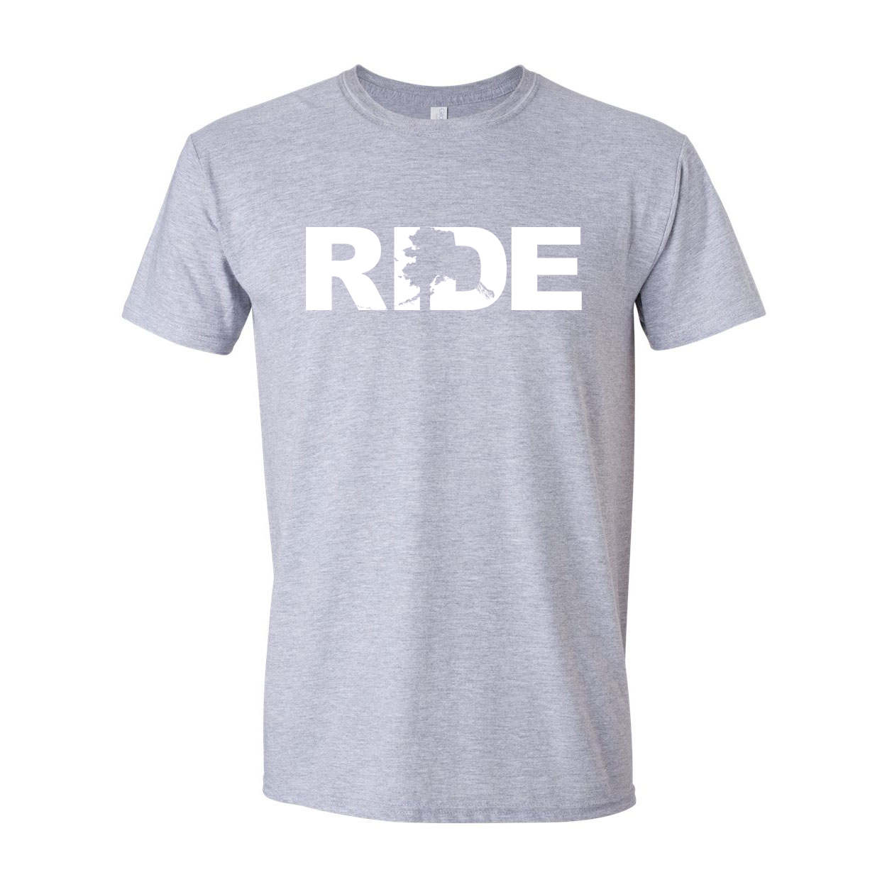 Ride Alaska Classic T-Shirt Sport Gray (White Logo)