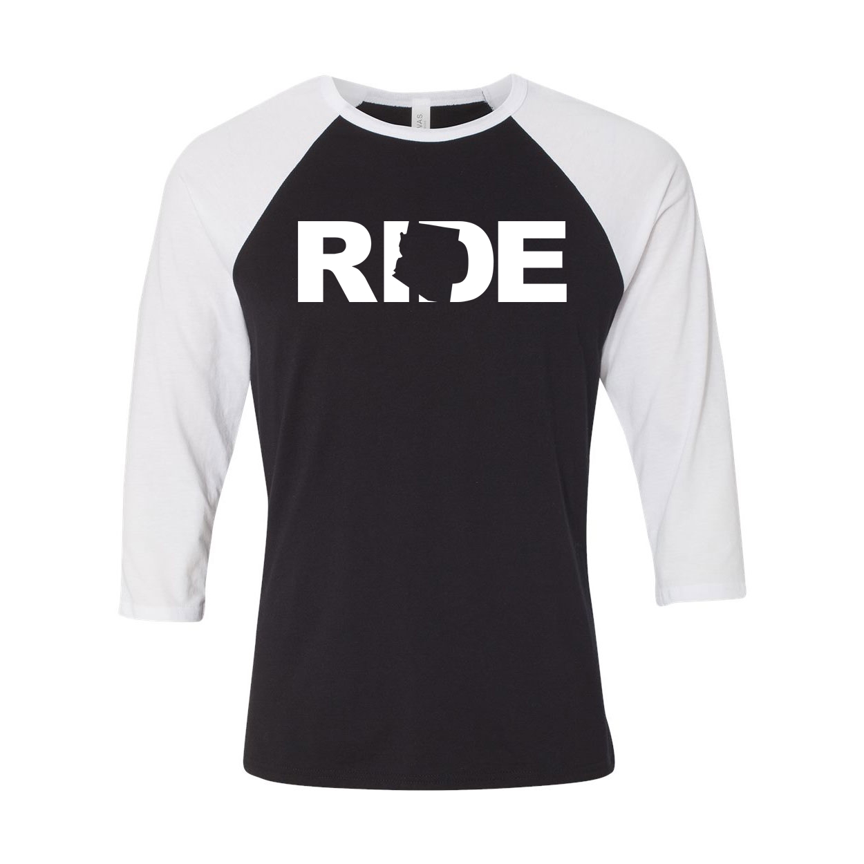 Ride Arizona Classic Raglan Shirt Black/White (White Logo)