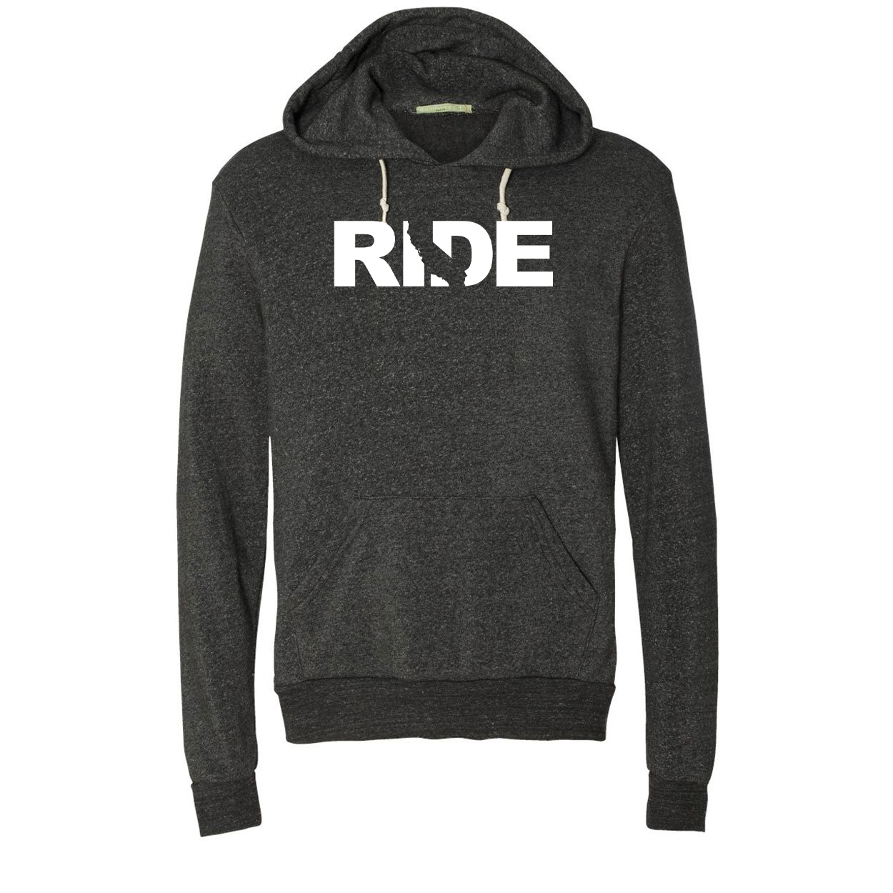 Ride California Classic Premium Ultra-Soft Sweatshirt Eco Black (White Logo)