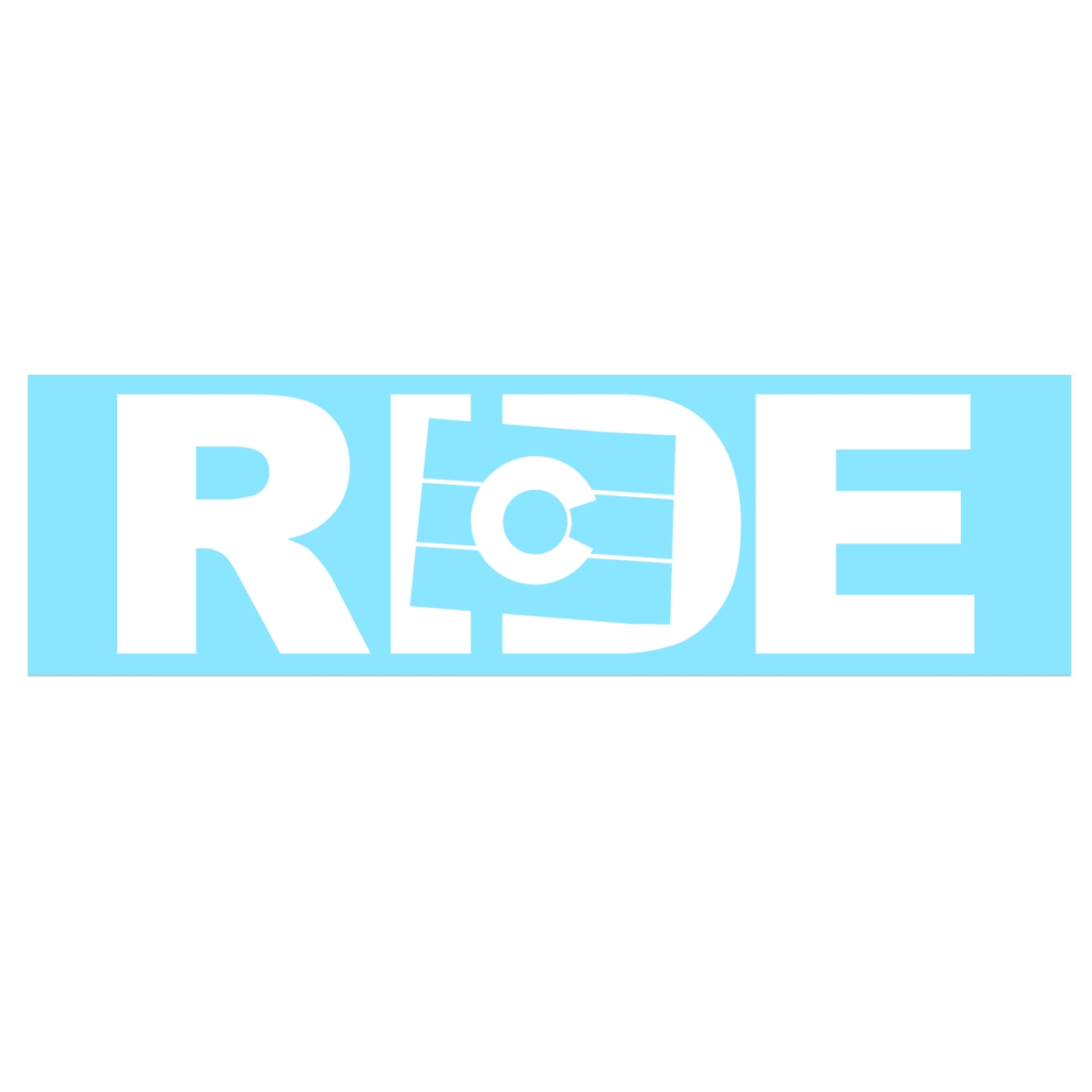Ride Colorado Classic Decal (White Logo)