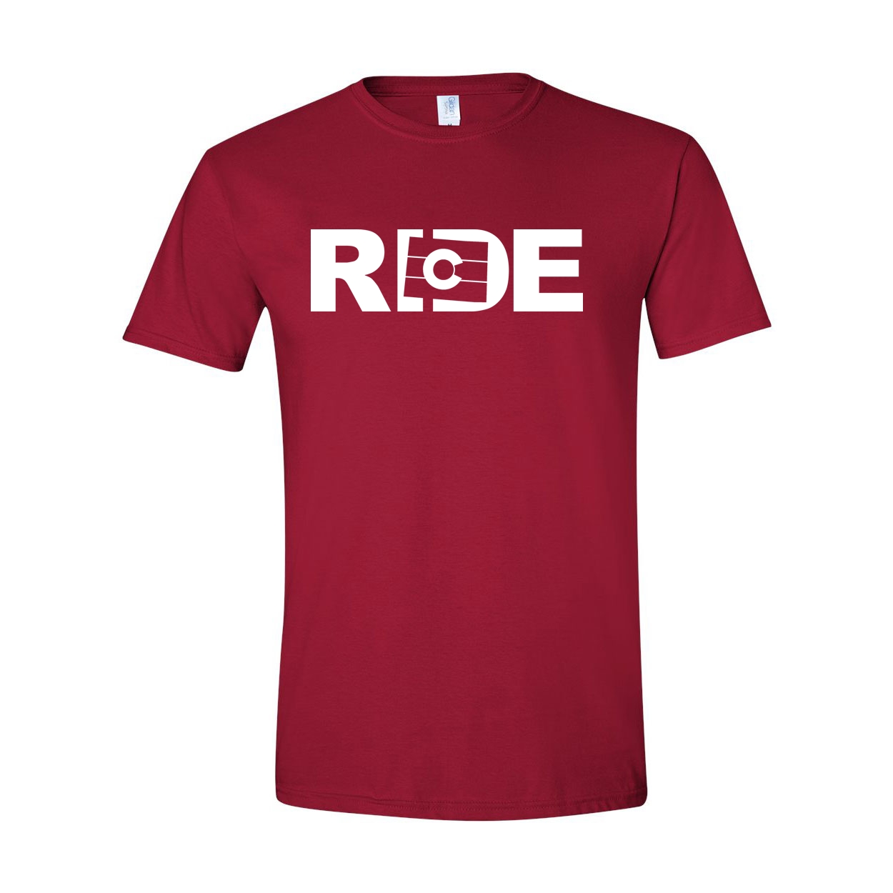Ride Colorado Classic T-Shirt Cardinal Red (White Logo)